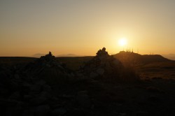 牛伏山からの夕陽