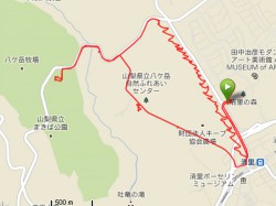 サイクリングのコース図