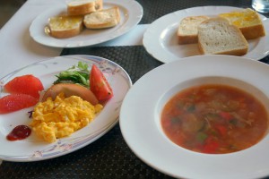 ペンションわにの家の朝食