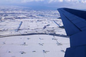 女満別空港上空