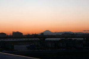 羽田空港からの富士山