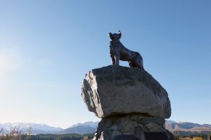 羊飼いの犬の像